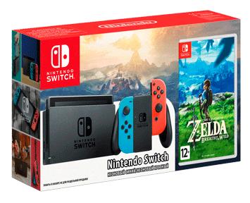 Nintendo Switch (NeonRed/NeonBlue) + Legend of Zelda: Breath of the Wild Nintendo Switch (NeonRed/NeonBlue) + Legend of Zelda: Breath of the Wild