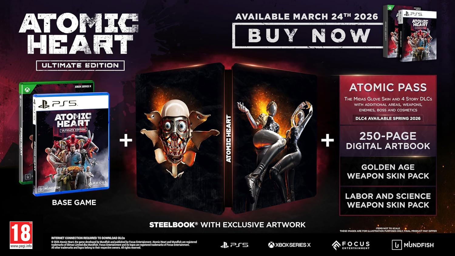Atomic Heart Ultimate Steelbook Edition  PS5  дополнительное изображение 1