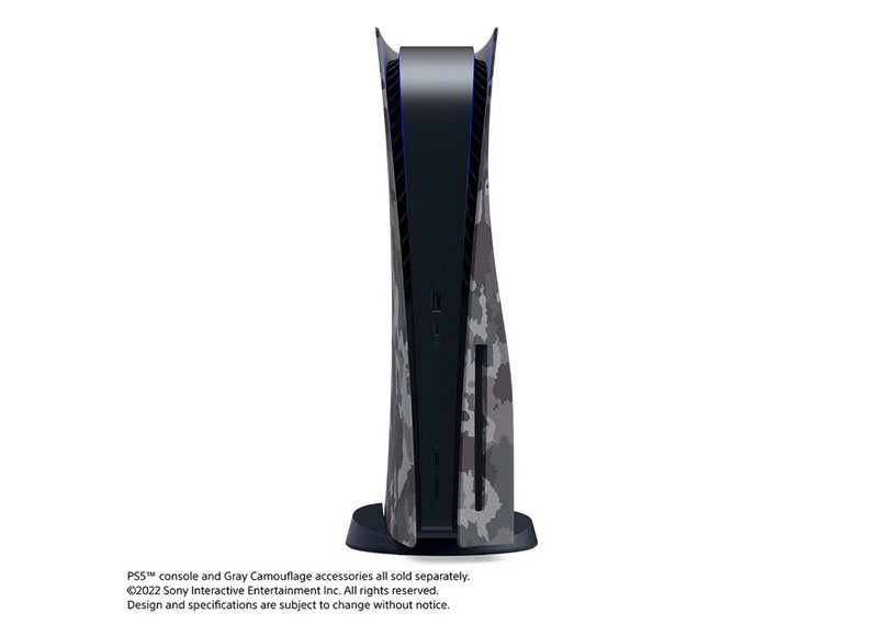 Sony PlayStation 5 Gray Camouflage Disc Console Cover  Крышки корпуса дополнительное изображение 2