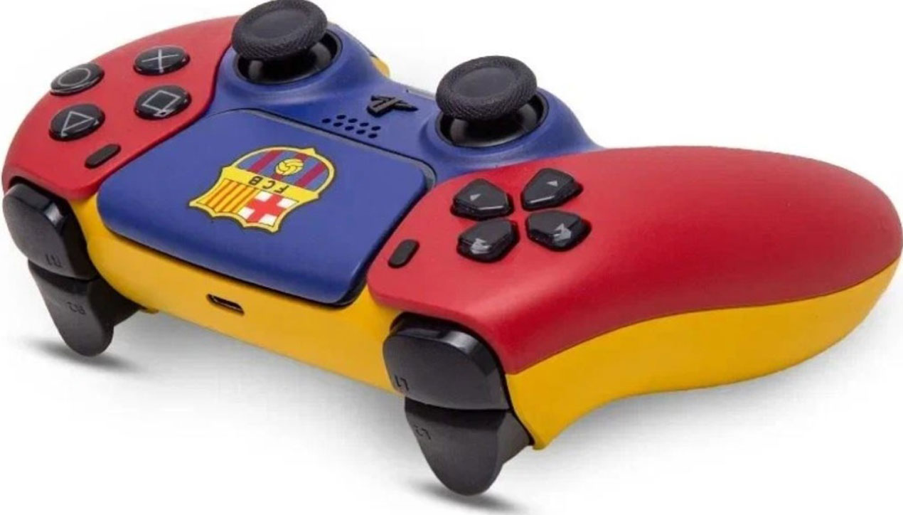 Кастомизированный беспроводной геймпад PS5 DualSense FC Barcelona  ФК Барселона дополнительное изображение 3