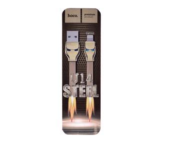 Кабель USB/Lightning HOCO U14 Steelman 1.2м