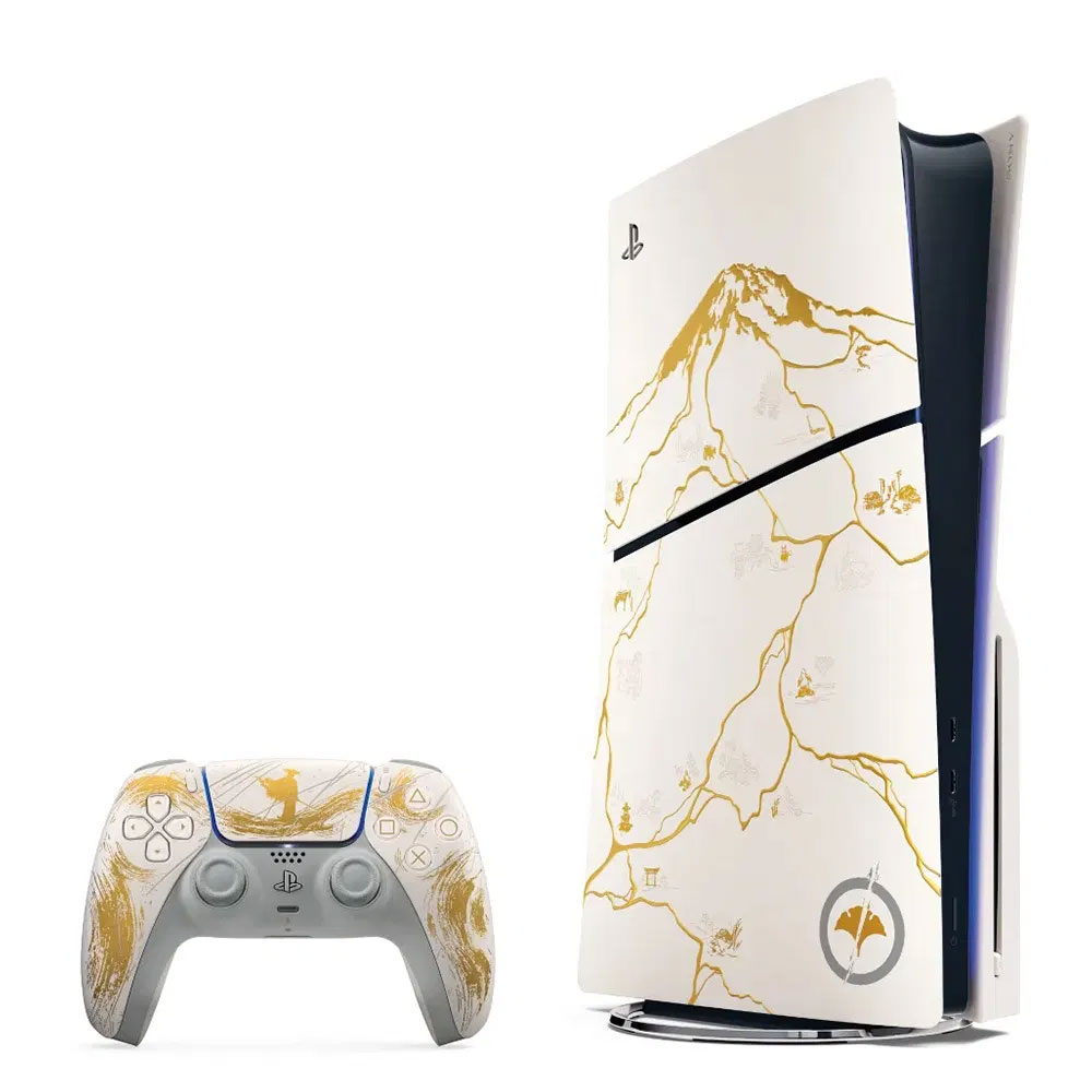 Игровая приставка PlayStation 5 Slim Ghost of Yotei Gold Limited Edition Bundle  с приводомJPCFI-2000A дополнительное изображение 1