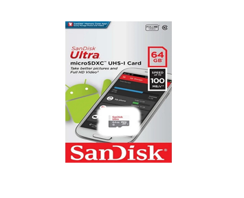 Карта памяти Sandisk Ultra microSDXC 64GB/100мб.с