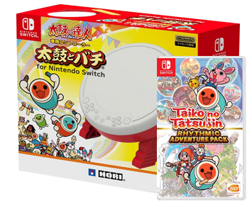 Taiko Drum Controller + Taiko no Tatsujin: Rhythmic Adventure Pack (Nintendo Switch)