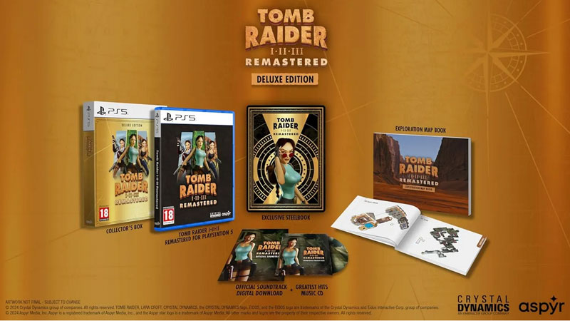 Tomb Raider I-III 1-3 Remastered Starring Lara Croft Deluxe Edition  PS5  дополнительное изображение 1