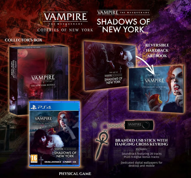 Vampire The Masquerade - Shadow/Coteries of New York Collectors Edition  PS4 дополнительное изображение 1