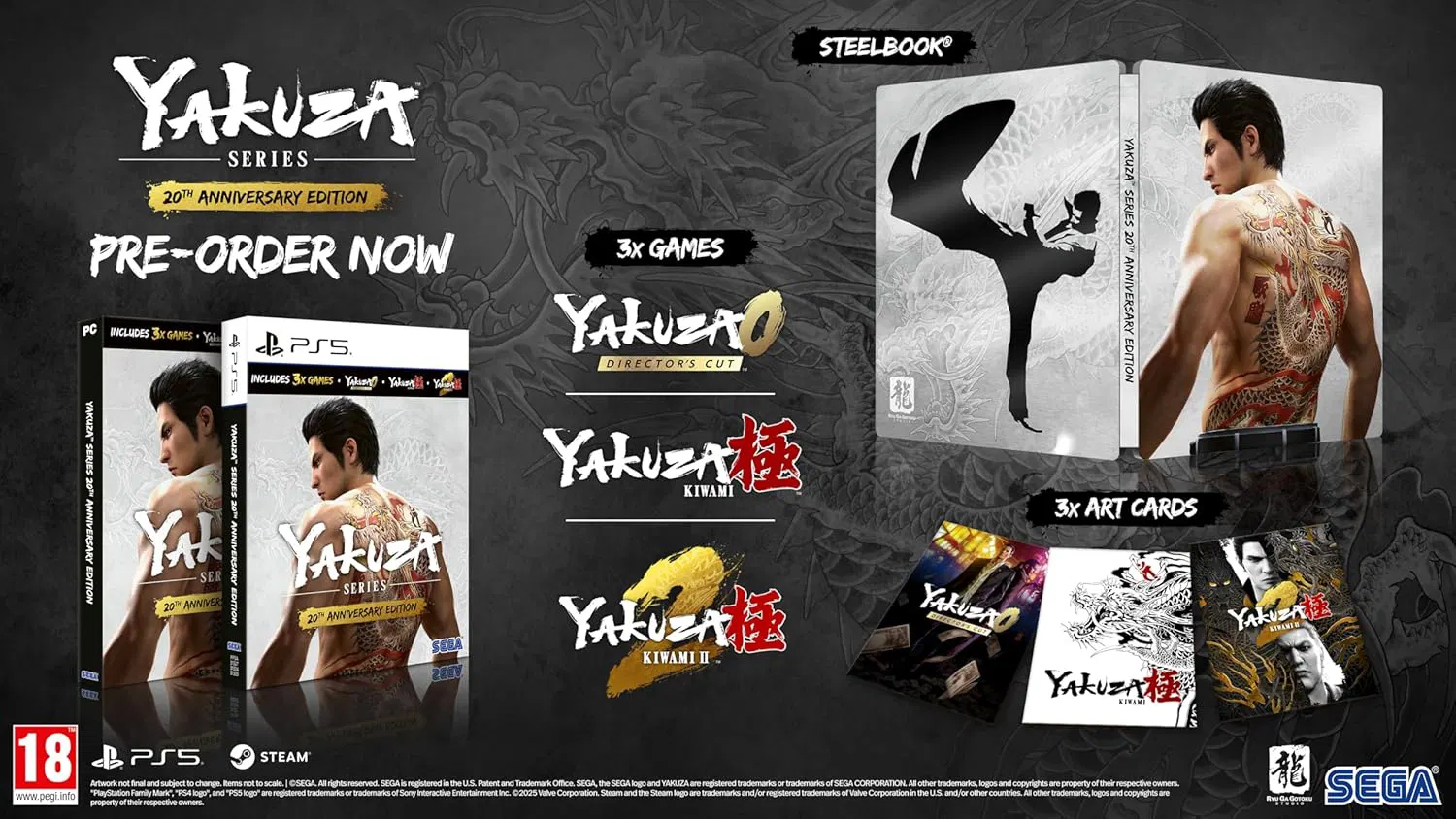 Yakuza 20th Anniversary Edition Steelbook Editon PS5  дополнительное изображение 1