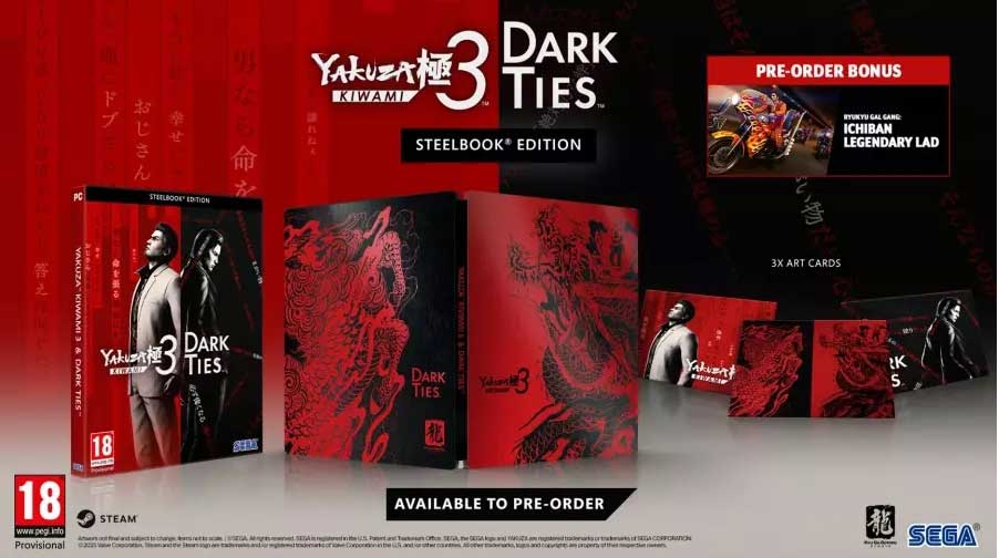 Yakuza Kiwami 3 and Dark Ties Steelbook  Edition  Код активации Steam дополнительное изображение 1