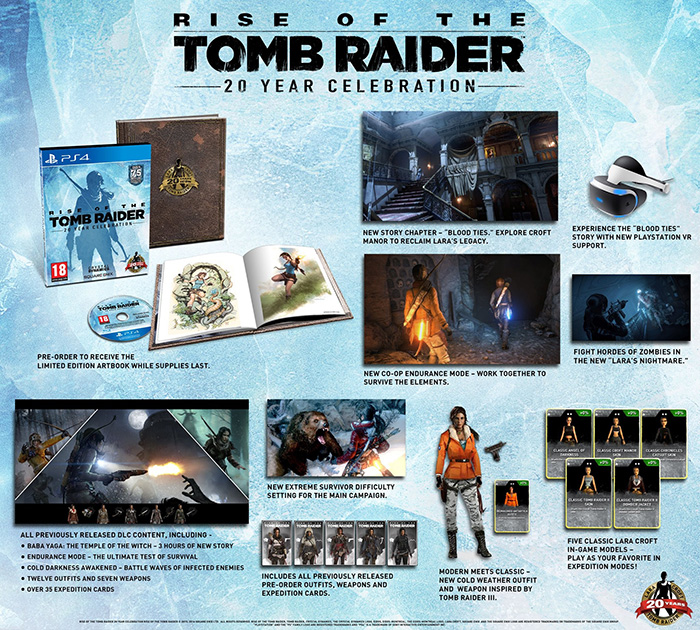 Rise of the Tomb Raider 20 Year Celebration Day 1 Edition  PS4 дополнительное изображение 1
